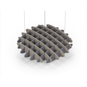 Acoustic Ceiling Sound Trap - 1200mm x 1200mm Round - Dark Beige | Grey