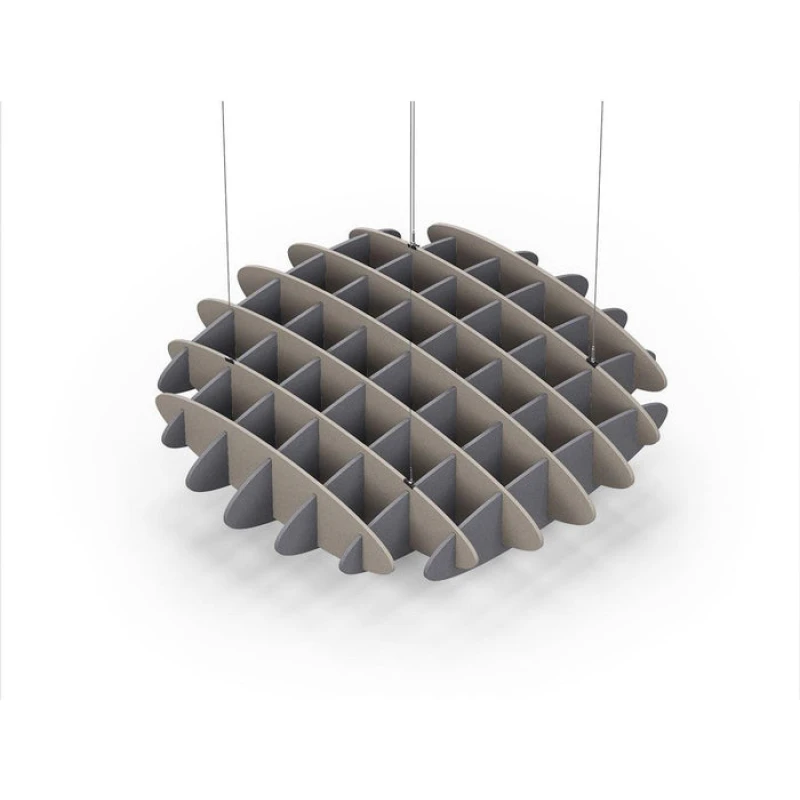 Acoustic Ceiling Sound Trap - 1200mm x 1200mm Round - Dark Beige | Grey