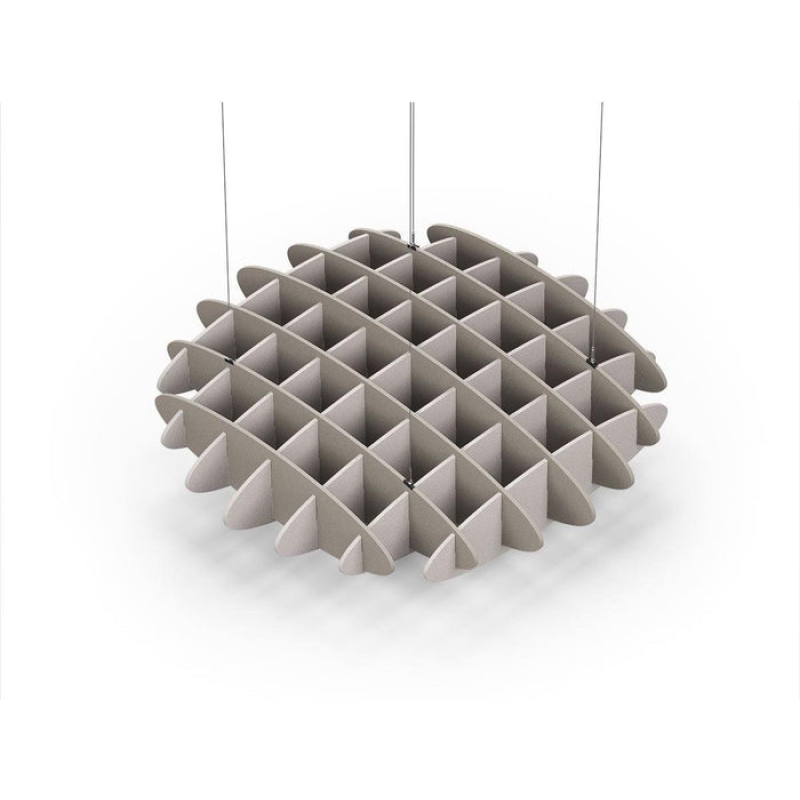 Acoustic Ceiling Sound Trap - 1200mm x 1200mm Round - Dark Beige | Light Beige