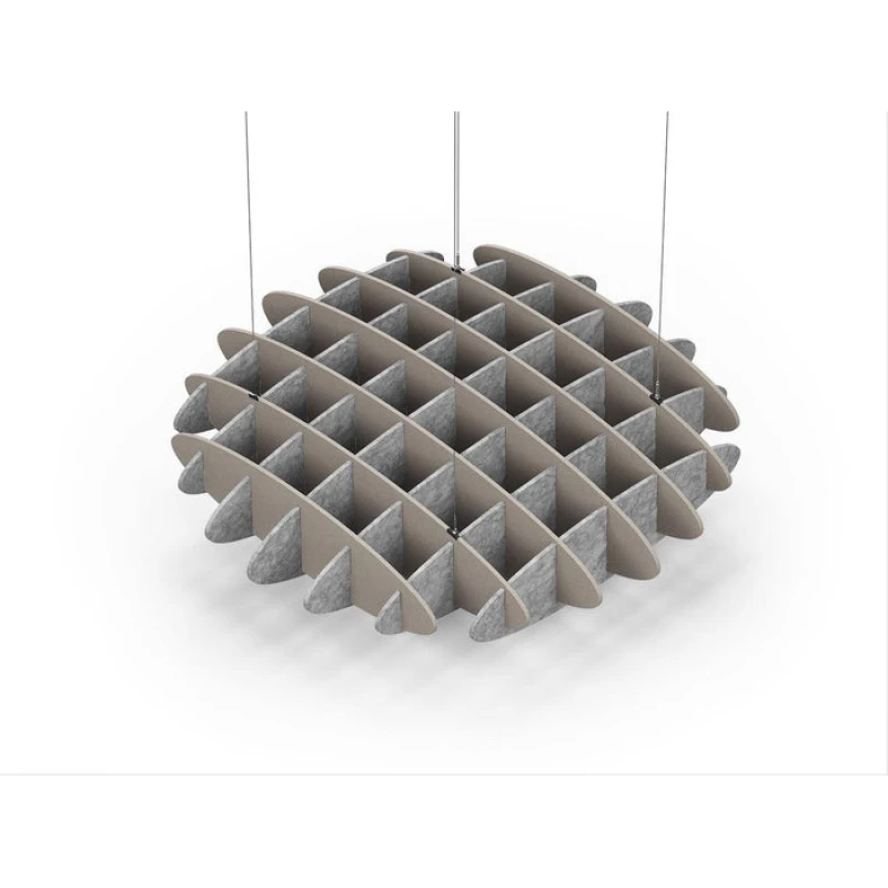 Acoustic Ceiling Sound Trap - 1200mm x 1200mm Round - Dark Beige | Marble Grey