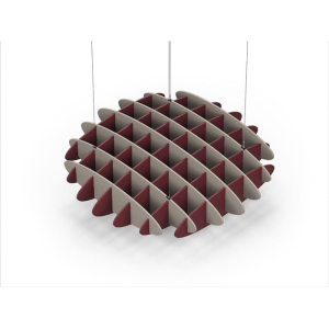 Acoustic Ceiling Sound Trap - 1200mm x 1200mm Round - Dark Beige | Maroon