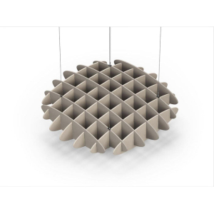 Acoustic Ceiling Sound Trap - 1200mm x 1200mm Round - Dark Beige | Natural