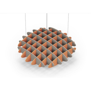 Acoustic Ceiling Sound Trap - 1200mm x 1200mm Round - Dark Beige | Orange