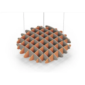 Acoustic Ceiling Sound Trap - 1200mm x 1200mm Round - Dark Beige | Orange