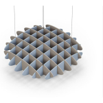 Acoustic Ceiling Sound Trap - 1200mm x 1200mm Round - Dark Beige | Pacific Blue