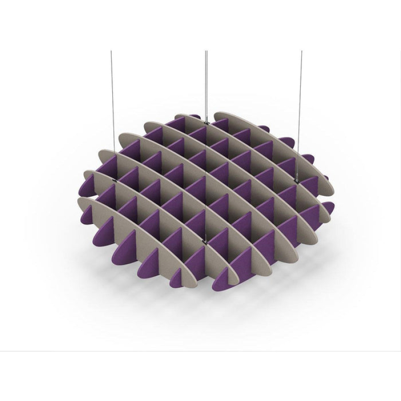 Acoustic Ceiling Sound Trap - 1200mm x 1200mm Round - Dark Beige | Purple