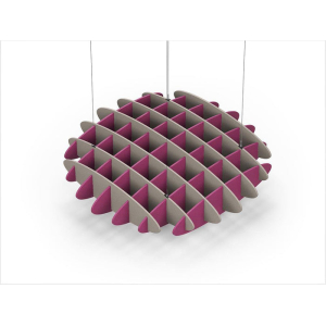 Acoustic Ceiling Sound Trap - 1200mm x 1200mm Round - Dark Beige | Royal Pink