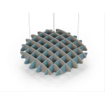 Acoustic Ceiling Sound Trap - 1200mm x 1200mm Round - Dark Beige | Sky Blue