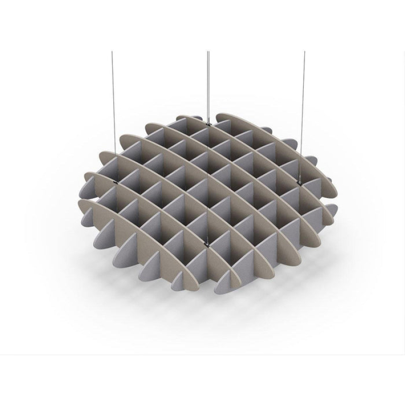 Acoustic Ceiling Sound Trap - 1200mm x 1200mm Round - Dark Beige | Slate Grey