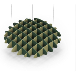 Acoustic Ceiling Sound Trap - 1200mm x 1200mm Round - Dark Green | Banana Green