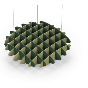 Acoustic Ceiling Sound Trap - 1200mm x 1200mm Round - Dark Green | Banana Green