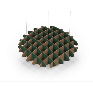 Acoustic Ceiling Sound Trap - 1200mm x 1200mm Round - Dark Green | Brown