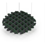 Acoustic Ceiling Sound Trap - 1200mm x 1200mm Round - Dark Green | Charcoal Grey