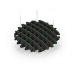 Acoustic Ceiling Sound Trap - 1200mm x 1200mm Round - Dark Green | Dark Maroon