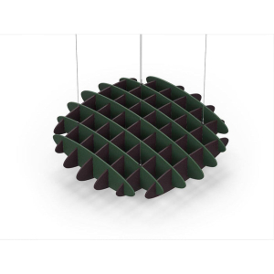 Acoustic Ceiling Sound Trap - 1200mm x 1200mm Round - Dark Green | Dark Maroon
