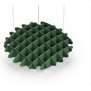 Acoustic Ceiling Sound Trap - 1200mm x 1200mm Round - Dark Green | Green