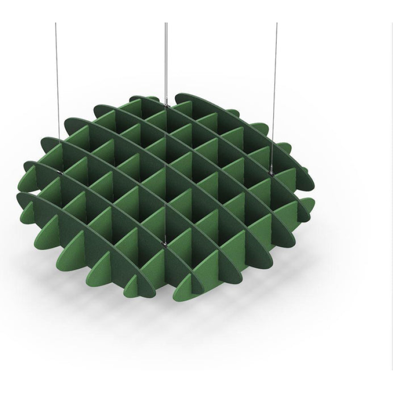 Acoustic Ceiling Sound Trap - 1200mm x 1200mm Round - Dark Green | Green
