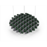 Acoustic Ceiling Sound Trap - 1200mm x 1200mm Round - Dark Green | Grey