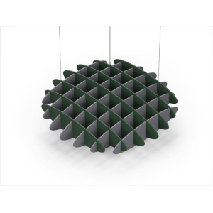 Acoustic Ceiling Sound Trap - 1200mm x 1200mm Round - Dark Green | Grey