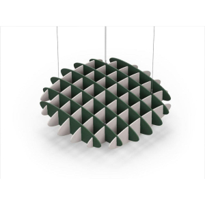 Acoustic Ceiling Sound Trap - 1200mm x 1200mm Round - Dark Green | Light Beige