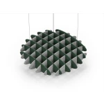 Acoustic Ceiling Sound Trap - 1200mm x 1200mm Round - Dark Green | Marble Grey