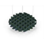 Acoustic Ceiling Sound Trap - 1200mm x 1200mm Round - Dark Green | Peacock Green