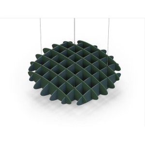Acoustic Ceiling Sound Trap - 1200mm x 1200mm Round - Dark Green | Peacock Green