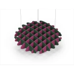 Acoustic Ceiling Sound Trap - 1200mm x 1200mm Round - Dark Green | Royal Pink