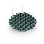 Acoustic Ceiling Sound Trap - 1200mm x 1200mm Round - Dark Green | Sky Blue