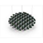Acoustic Ceiling Sound Trap - 1200mm x 1200mm Round - Dark Green | Slate Grey