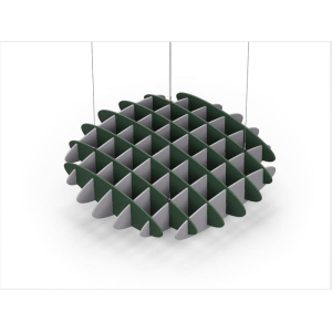 Acoustic Ceiling Sound Trap - 1200mm x 1200mm Round - Dark Green | Slate Grey
