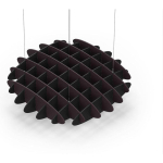 Acoustic Ceiling Sound Trap - 1200mm x 1200mm Round - Dark Maroon | Black