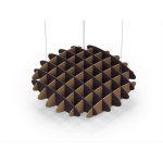 Acoustic Ceiling Sound Trap - 1200mm x 1200mm Round - Dark Maroon | Brown