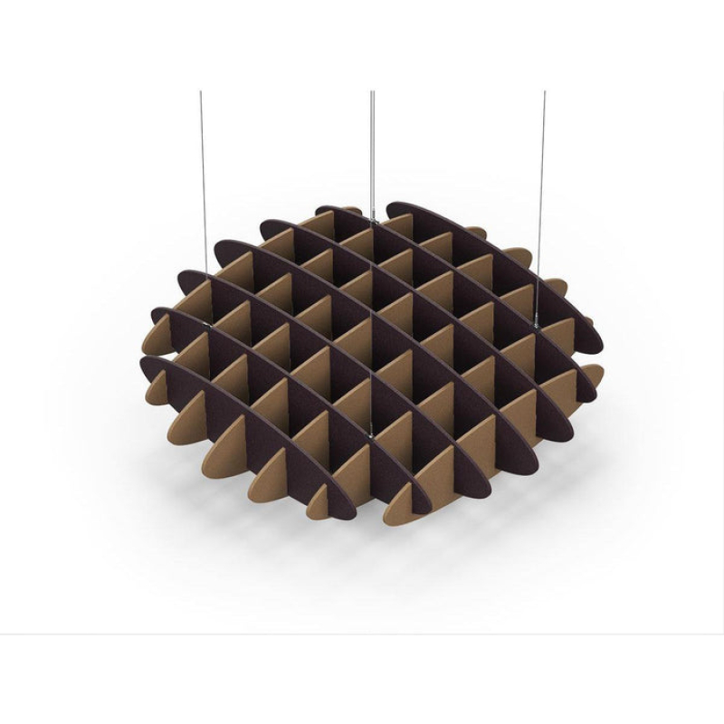 Acoustic Ceiling Sound Trap - 1200mm x 1200mm Round - Dark Maroon | Brown