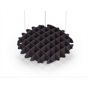Acoustic Ceiling Sound Trap - 1200mm x 1200mm Round - Dark Maroon | Charcoal Grey