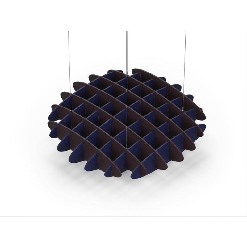 Acoustic Ceiling Sound Trap - 1200mm x 1200mm Round - Dark Maroon | Dark Blue