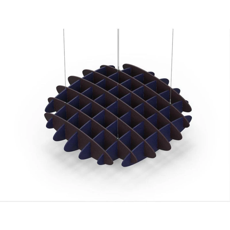 Acoustic Ceiling Sound Trap - 1200mm x 1200mm Round - Dark Maroon | Dark Blue