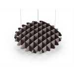 Acoustic Ceiling Sound Trap - 1200mm x 1200mm Round - Dark Maroon | Dark Beige