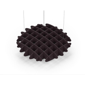 Acoustic Ceiling Sound Trap - 1200mm x 1200mm Round - Dark Maroon