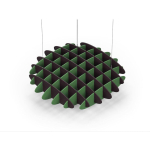 Acoustic Ceiling Sound Trap - 1200mm x 1200mm Round - Dark Maroon | Green