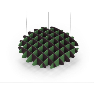 Acoustic Ceiling Sound Trap - 1200mm x 1200mm Round - Dark Maroon | Green