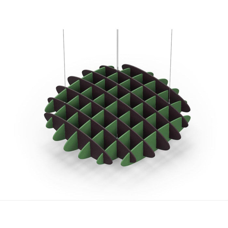 Acoustic Ceiling Sound Trap - 1200mm x 1200mm Round - Dark Maroon | Green