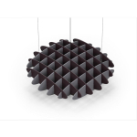 Acoustic Ceiling Sound Trap - 1200mm x 1200mm Round - Dark Maroon | Grey
