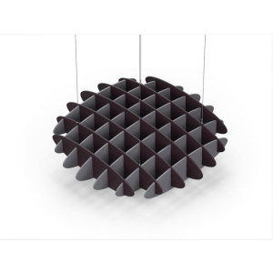 Acoustic Ceiling Sound Trap - 1200mm x 1200mm Round - Dark Maroon | Grey