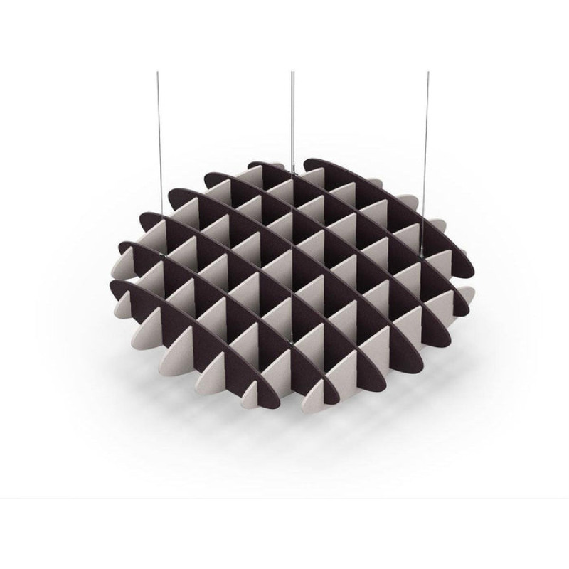 Acoustic Ceiling Sound Trap - 1200mm x 1200mm Round - Dark Maroon | Light Beige