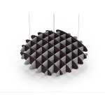 Acoustic Ceiling Sound Trap - 1200mm x 1200mm Round - Dark Maroon | Marble Grey