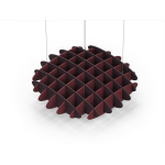 Acoustic Ceiling Sound Trap - 1200mm x 1200mm Round - Dark Maroon | Maroon