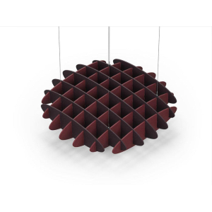 Acoustic Ceiling Sound Trap - 1200mm x 1200mm Round - Dark Maroon | Maroon