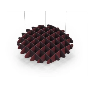 Acoustic Ceiling Sound Trap - 1200mm x 1200mm Round - Dark Maroon | Maroon