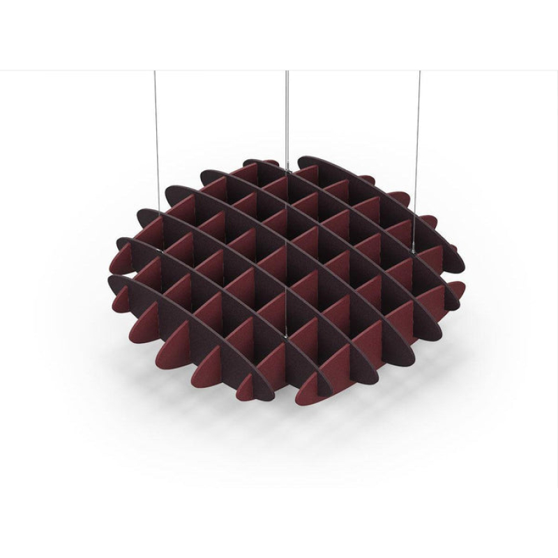 Acoustic Ceiling Sound Trap - 1200mm x 1200mm Round - Dark Maroon | Maroon